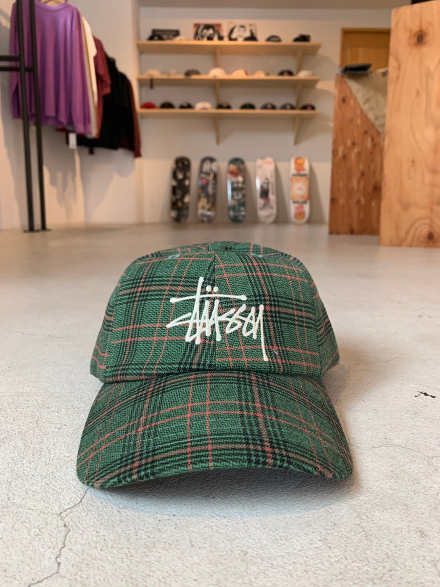 STUSSY / BIG LOGO PLAID LOW PRO CAP – rhythm tribe